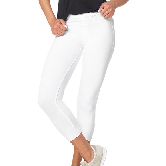 Women's Mid-Rise Pull-On Denim Capri Leggings - Picture 1 of 5